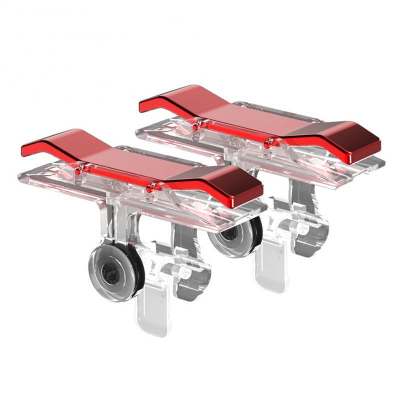 Joystick para teléfono móvil, 2 uds., L1R1, botón de juego de puntería de enlace, accesorios para teléfono móvil Xiaomi Sumsan: Rojo