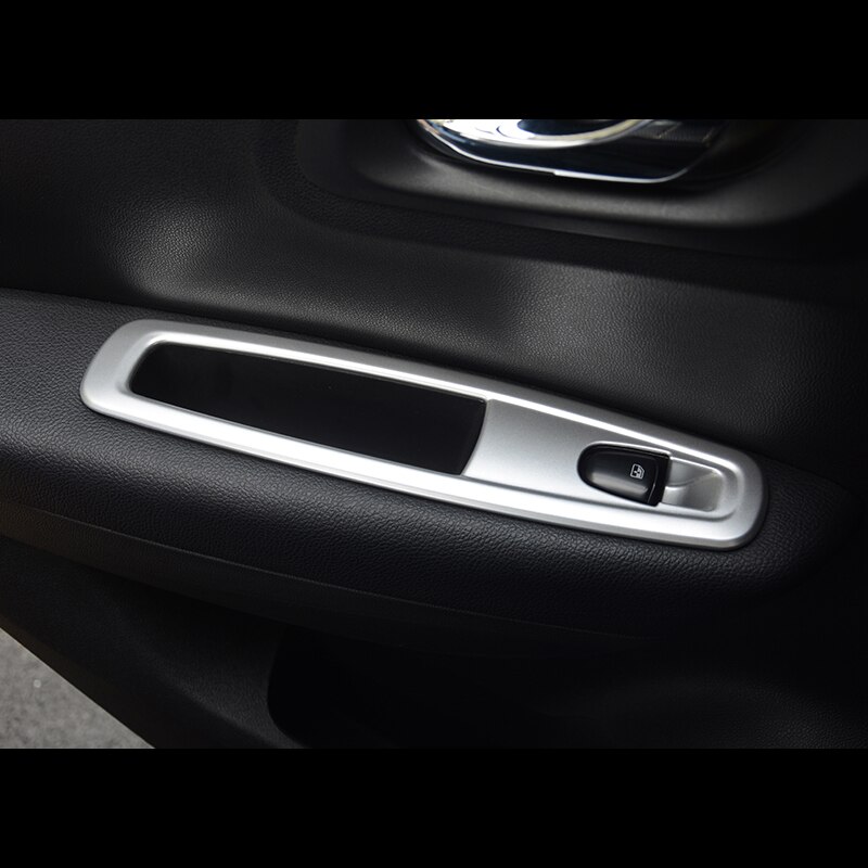 For Renault Kadjar ABS Matte Car Window Lifter Interior Decoration Cover Trim LHD styling accessories 2pcs