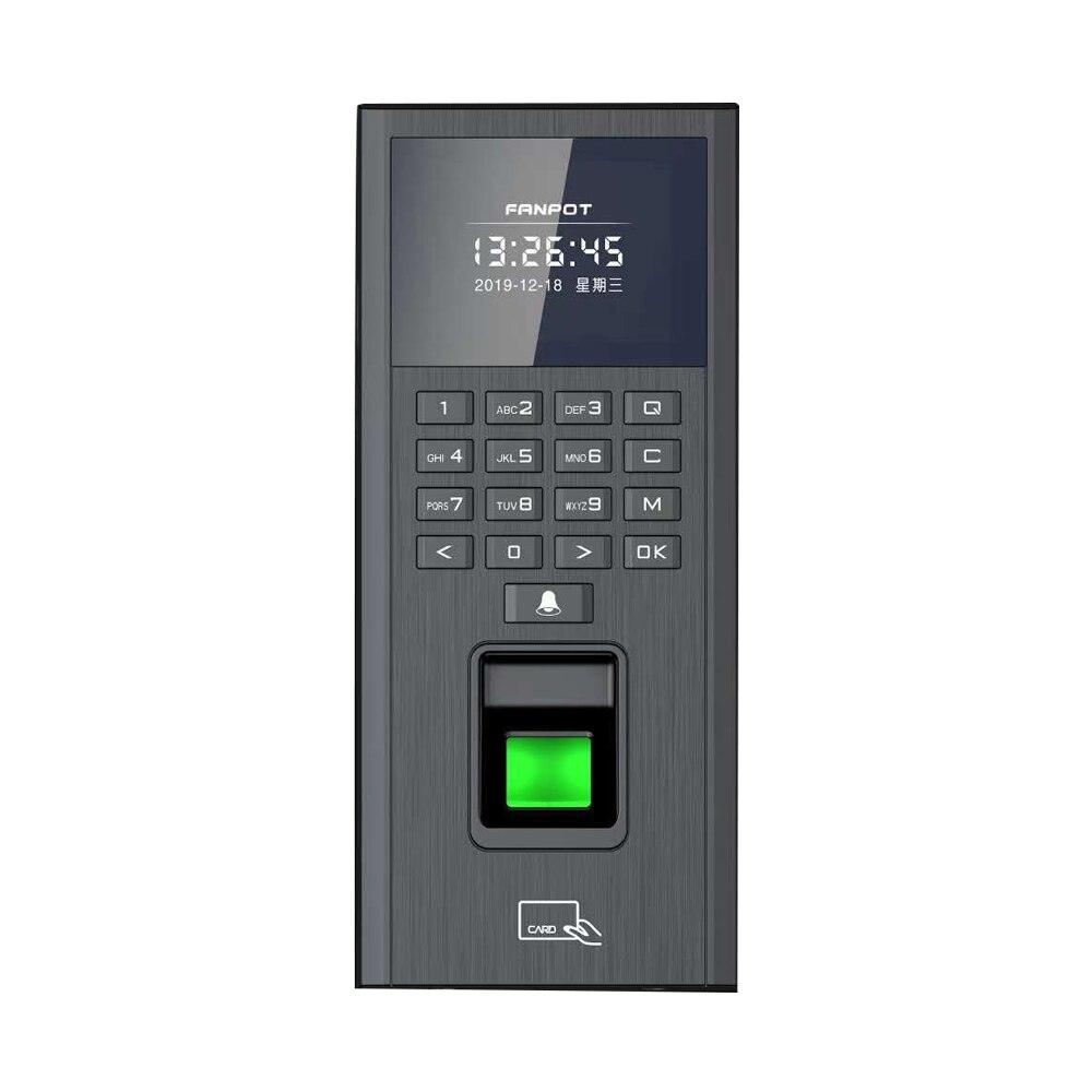 Biometric Fingerprint 125Khz+13.56Mhz RFID Access Control Keypad System Electronic USB Time Clock Recorder Attendance Machine: D9
