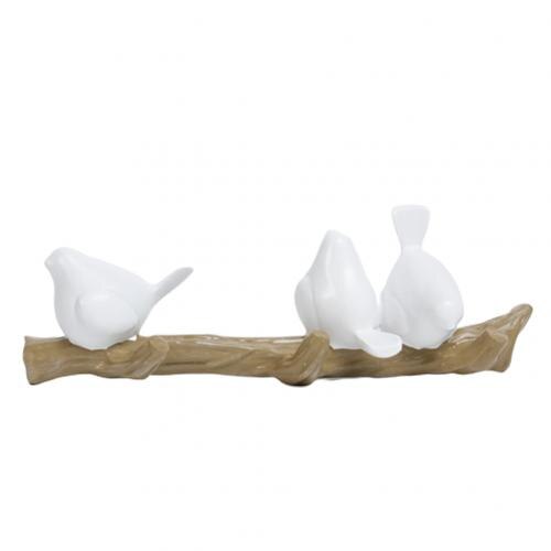 Wall Decorative Hooks Resin 2/3/4 Birds Door Hangers Wall Decorations Hooks Hat Scarf Key Hanger Hooks Wall Hanging Hooks