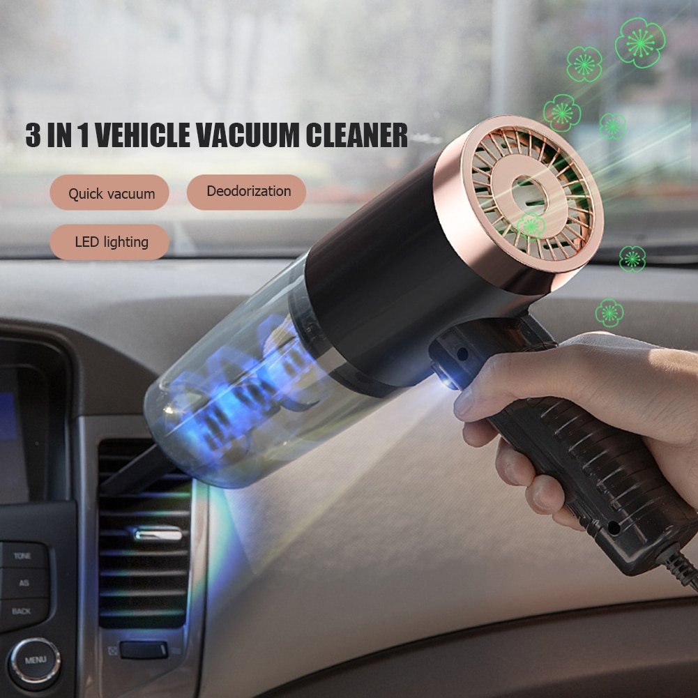 Aspirador de pó portátil, aspirador de pó de sucção, portátil, molhado/seco, para carro, casa, animais de estimação, com lanterna led perfume do carro