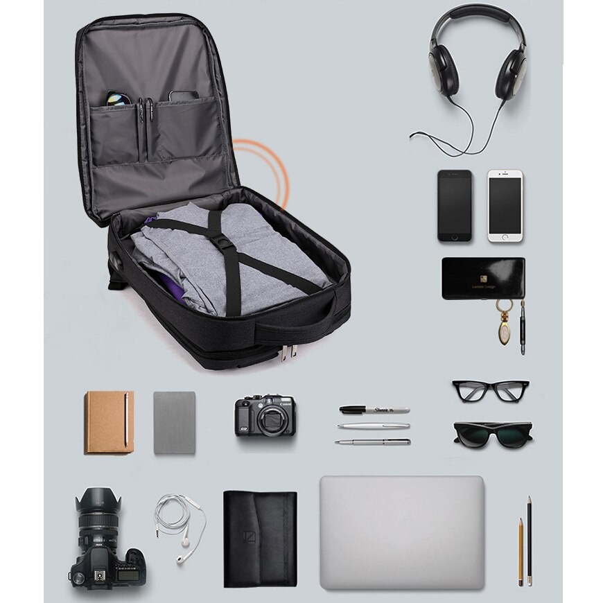 sac à dos hommes sac à dos anti-vol sac à dos pour ordinateur portable 15.6 pouces sac à dos Mochilas mâle sac à dos sacs d'école étudiant