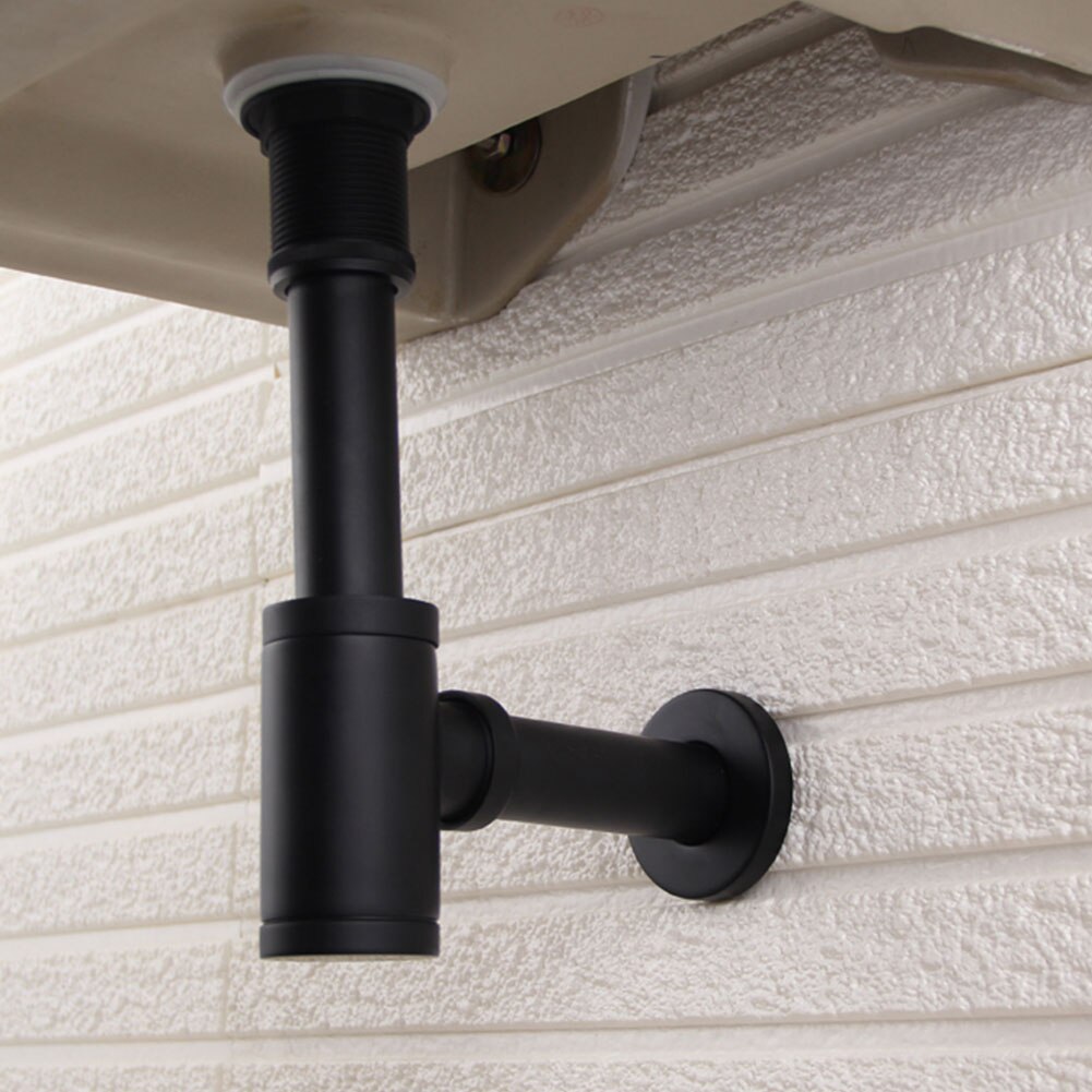 Sink Home Luxury Extension Basin Waste Bathroom Drain Bottle Trap Black Easy Install Rubber Adjustable Durable Universal: Bottle Trap