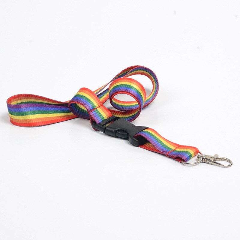 Regenboog Mobiele Telefoon Bandjes Hals Lanyards Voor Sleutels Id Kaart Mobiele Telefoon Usb Houder Hang Touw Singels