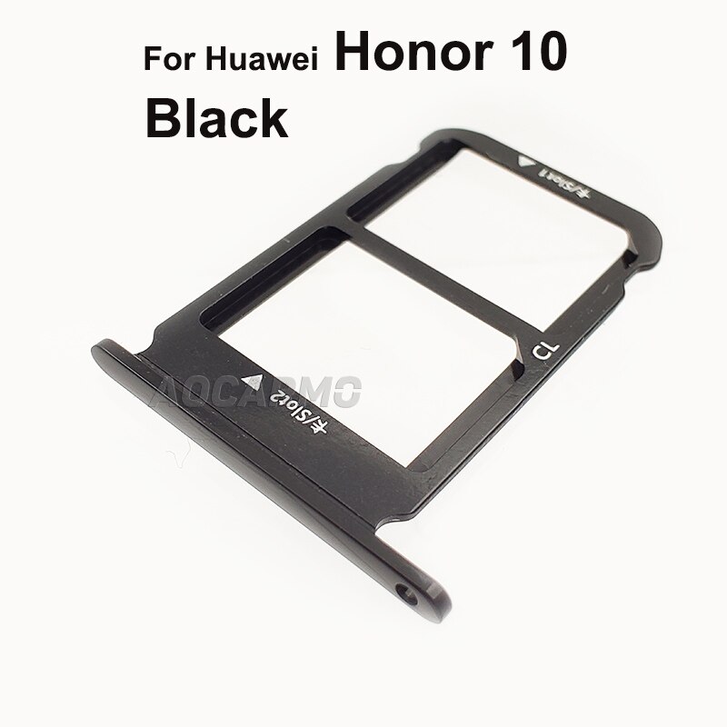 Aocarmo Für Huawei Honor 10 COL-AL10 Honor10 Schwarz/Grau/Blau/Lila SD MicroSD Halter Nano Sim Karte tray Slot