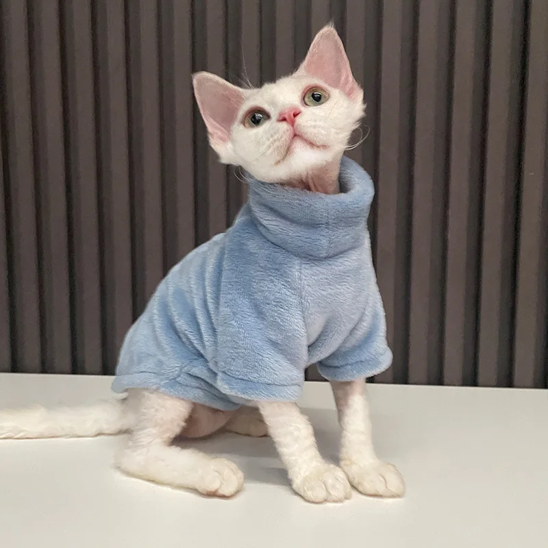 Vestiti alla moda per gatti Sphynx Maglione per gatti Abbigliamento per gattini Hound Dog Felpa con cappuccio Vestiti per Sphinx Cat Outfit Tute per animali domestici: XL / Grigio chiaro