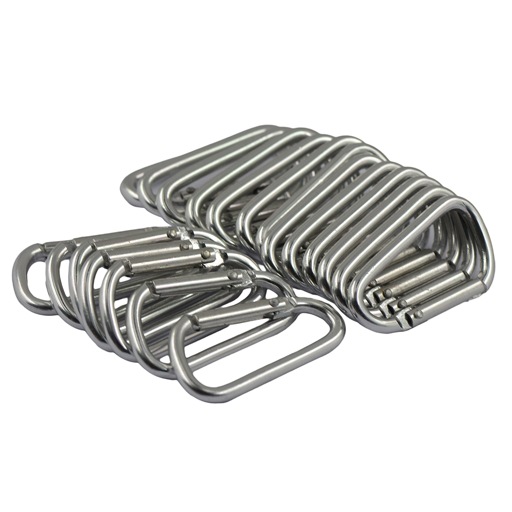 20 stück Aluminium Karabiner D-Ring Schlüssel Kette Clip Haken Schnalle Outdoor DIY Erkenntnisse für Hängend Anschluss