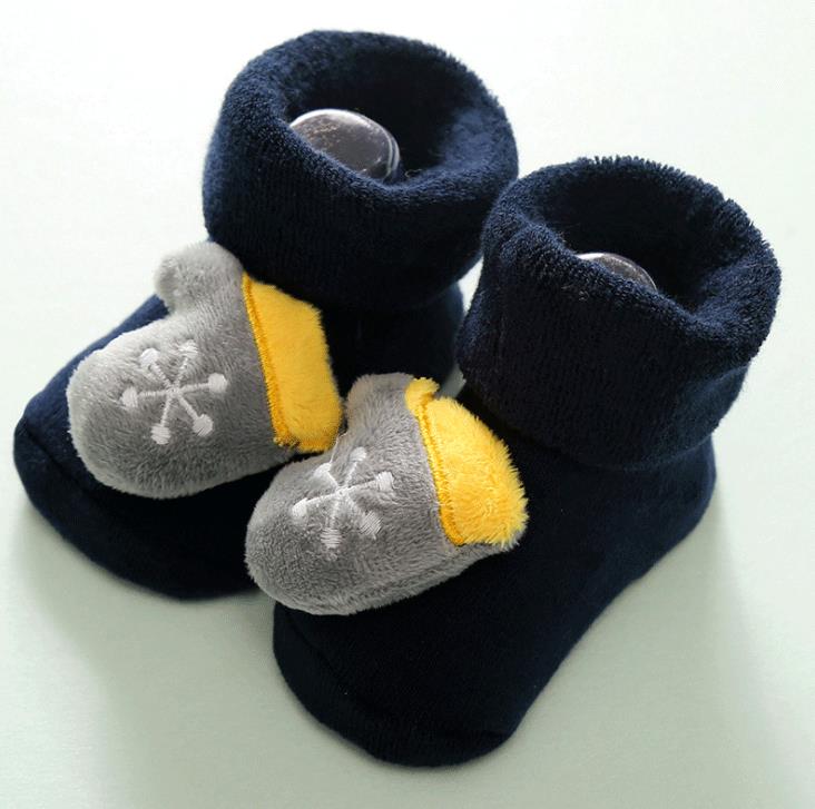 Neugeborenen Nicht-slip Boden Weihnachten Socken Baumwolle Socken Baby Weiche Warme Winter Dicke Baby Nette Warme Socken Weihnachten: Christmas gloves / 18m
