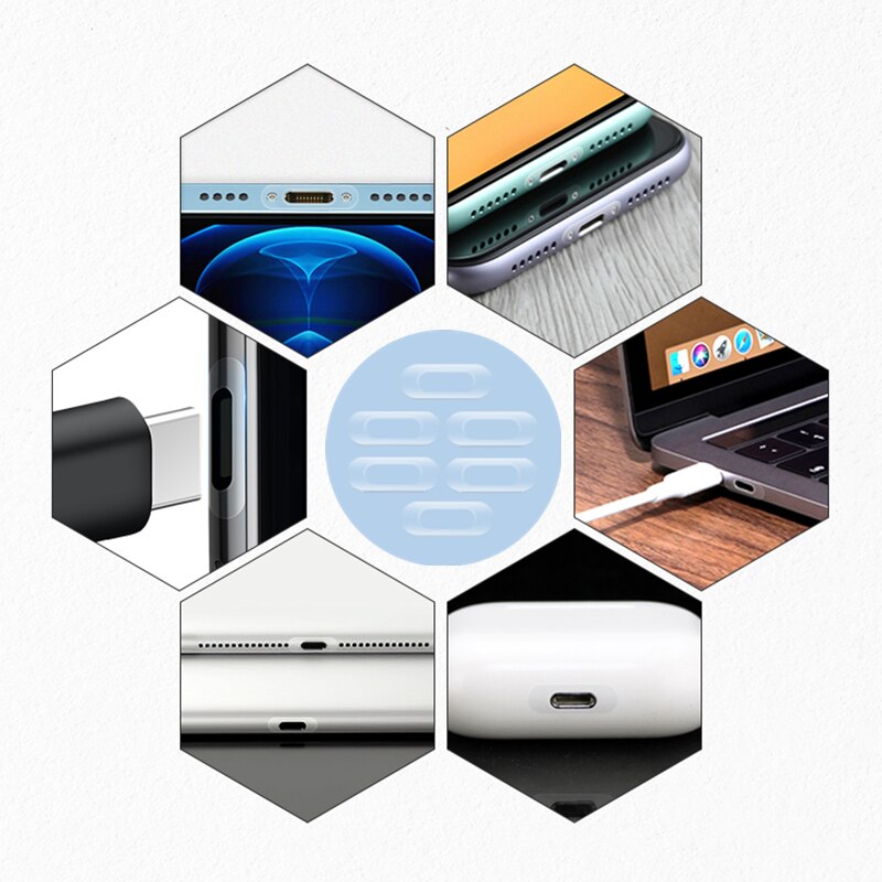 20/10 stück schutzfolien für ladeanschlüsse von iphone, samsung, xiaomi und anderen ios-geräzehn (typ c, Mikro-usb).