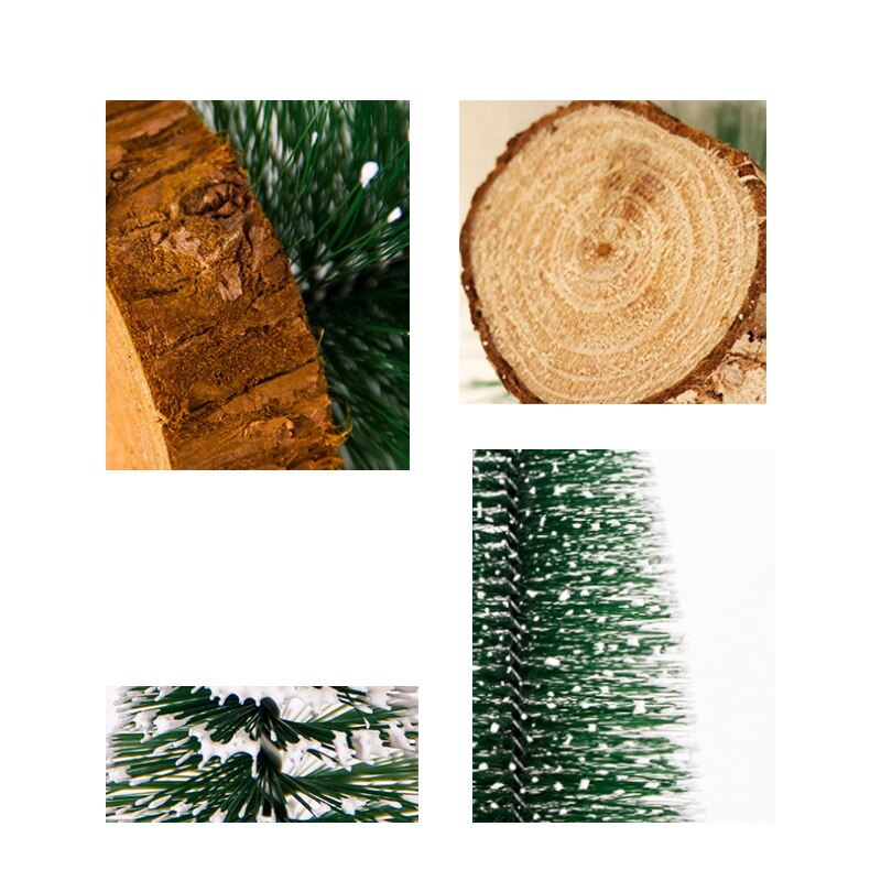 Mini Christmas Tree Pine Needles Flocking Christmas Cedar Tree Shopping Mall Home Party Desktop Christmas Decoration