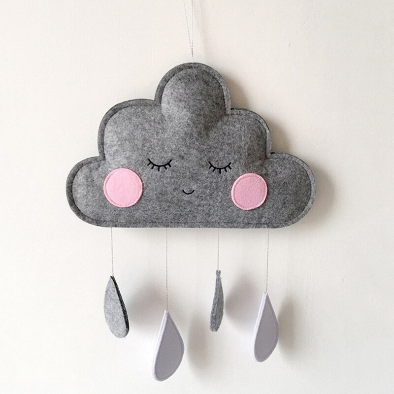 Baby Slaapkamer Decor Opknoping Speelgoed Wolken Regenachtige Pasgeboren Opknoping Ornamenten Baby Decoratie Kinderkamer Decoratie Waterdruppels