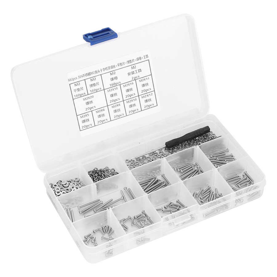 662 stuks  m2 schroefset panmachine schroef + platte/elastische ring + moer kit