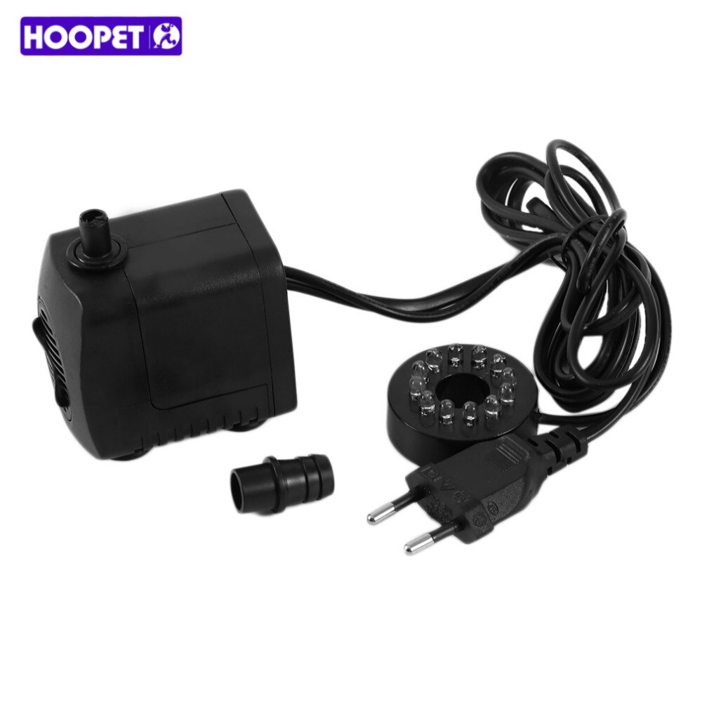 15W AC 220-240V 12 LED Submersible Water Pump For Aquarium Fountain Fish Tank Pond Decoration Led Light Water Pump EU/AU Plug