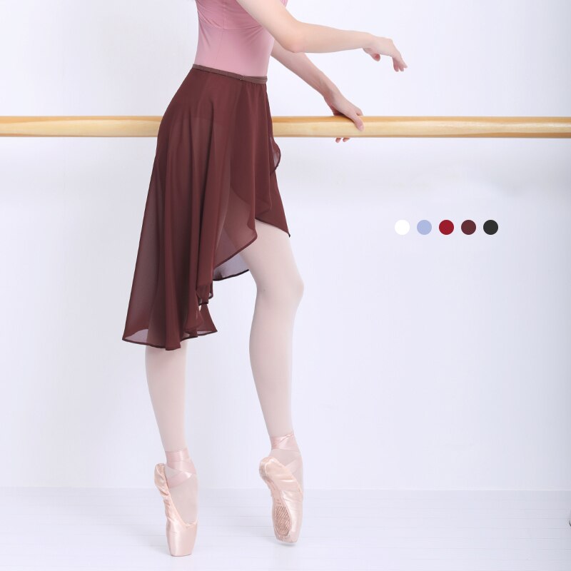 Kvinder ballet nederdele piger chiffon ballet kjole tyl nederdel sort polyester dans kostumer voksen træning kjole
