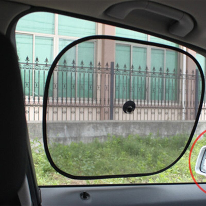 2 unids/set 44*37cm parasol negro para coche parasol lateral trasero para la ventana del coche parasol accesorios para el sol parasol coche