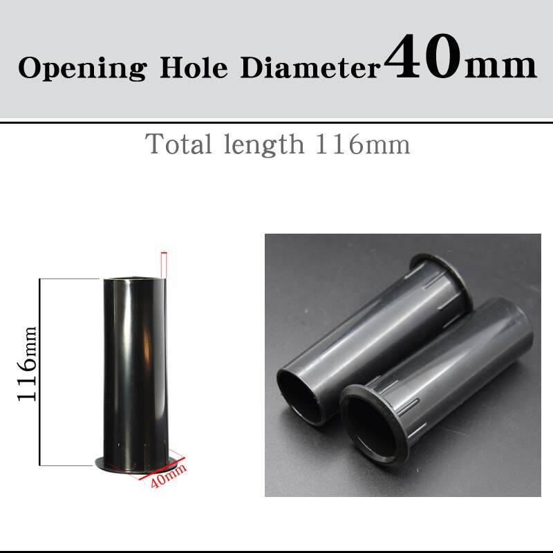 HIFIDIY LIVE Speaker Guide Tube 2 3 4 5 6.5 8 inch BASS Subwoofer Loudspeaker Inverted Tube Port Auxiliary ABS open Hole 18~60mm: black / Bundle 2
