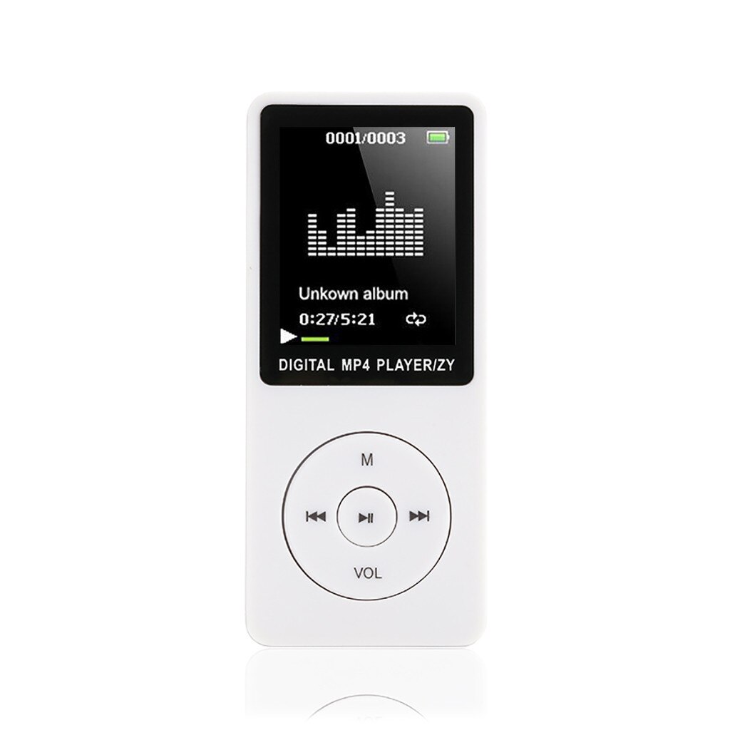 MP4 Vedio Player with bluetooth Speaker Christmas LCD Screen FM Radio Video Movie with Speaker MP4 Player with FM: White 