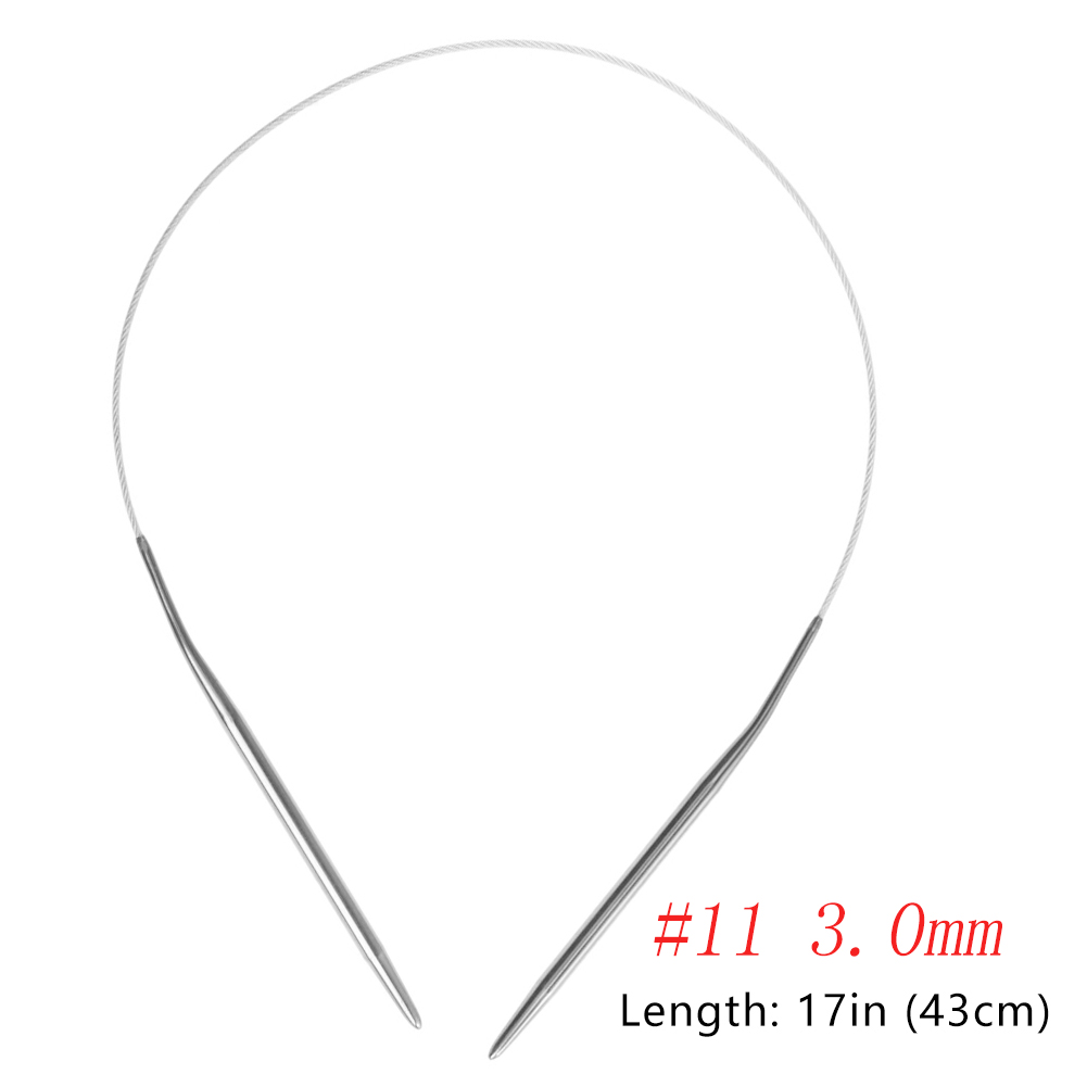 43 Cm Rondbreinaald Rvs Rondbreinaalden Haak Pins Handwerken Tool Handgemaakte Accessoires Duurzaam Naaien: Size 11