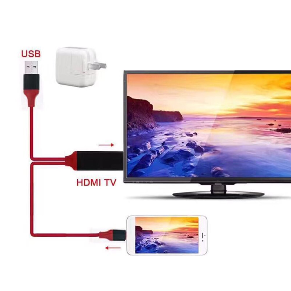 2M OTG Data Sync Externe Connector voor iPhone XS MAX iPad Pro 8 Pin Lightning naar HDMI TV projector USB Camera Adapter Kabel