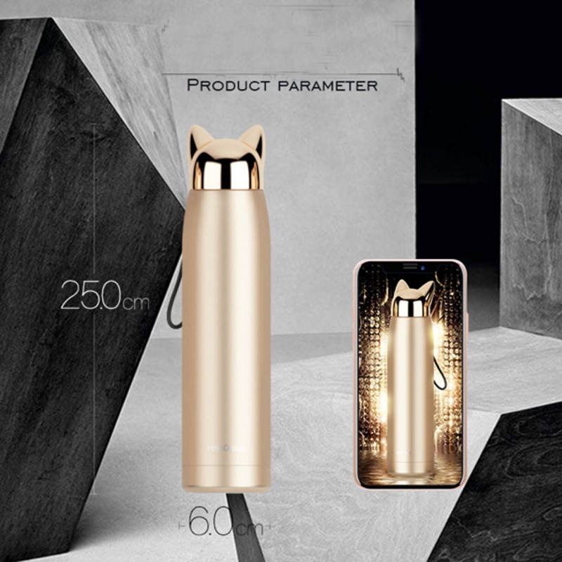 Termo de acero inoxidable para estudiantes, taza de para parejas, dorado, negro, azul, rosa y rojo, bonito, a la , para todos los reyes de la gente