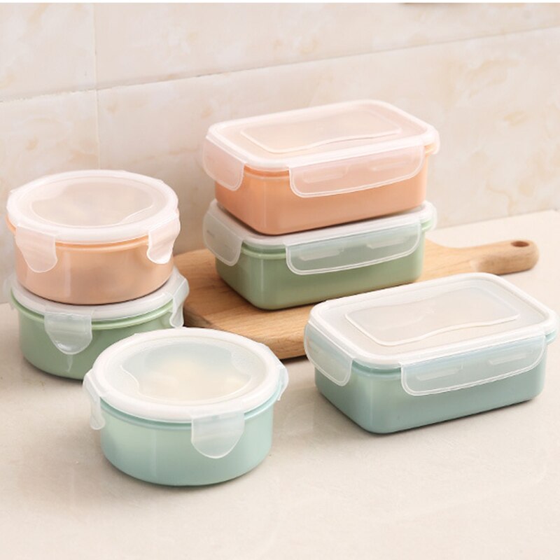 Lunch Box Food Storage Containers Mini Refrigerator Crisper Plastic Storage Box Sealed Box with Lid Leak Proof
