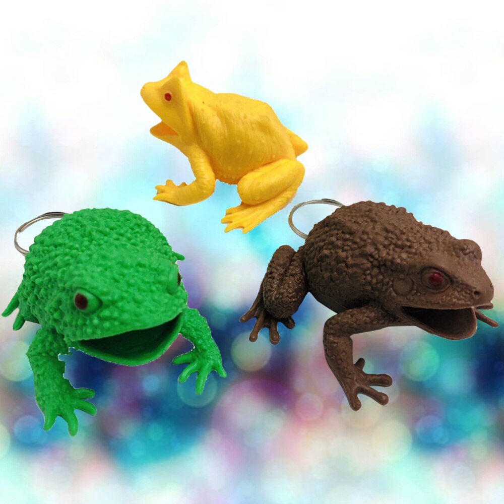 3pcs Vomiting Frogs Simulation Horrific Squeeze Artifical Tricky Props Venting Decompression Toys for Men