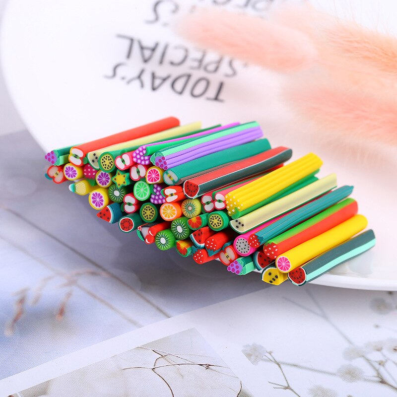 20pcs Mix Patterns Kawaii CLay Fruit Slice Miniature Food Art Supply DIY Craft Decoration
