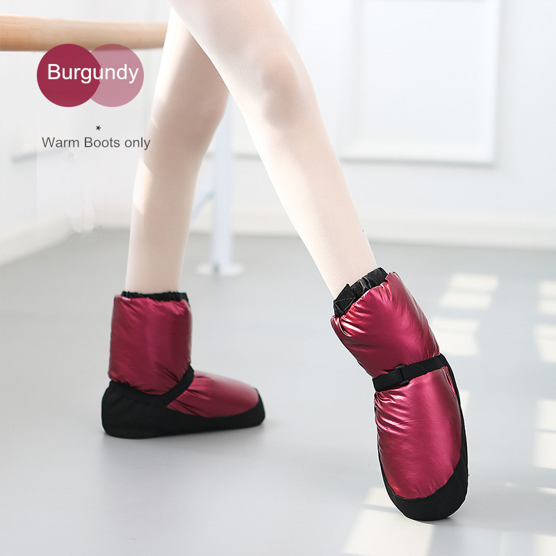 Warm-up Winter Dance Stiefel Weichen Sohlen Training Frauen Ballett Schuh Warm Up Booties Ballerina Mädchen Punkt Emboridery Tanzen schuhe: L / Rot