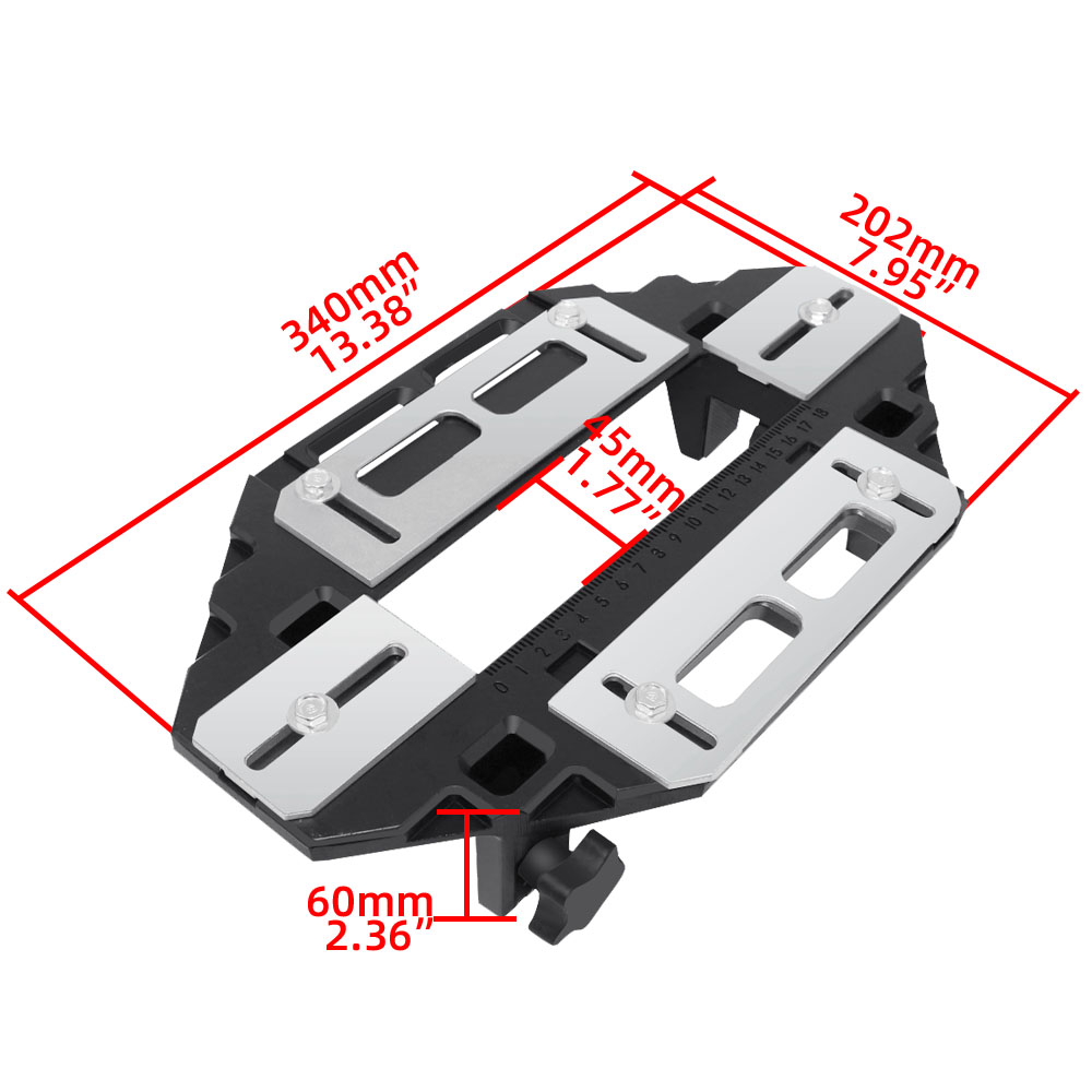 Houtbewerking Gatopener Sleufzoeker of Router Basis of Frees, Aluminium Deurscharnier Installatie Jig Kit