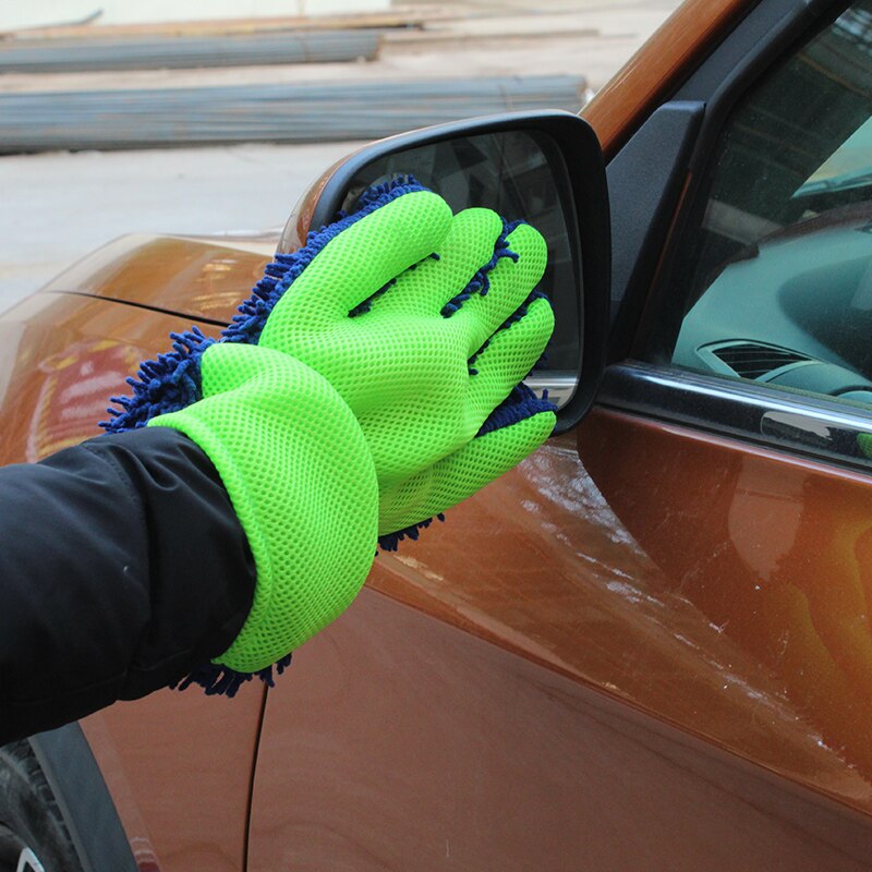 Herramientas de limpieza para lavado de coches, guantes de lavado de coches suaves de cinco dedos, cepillos de limpieza, toallas para coches y motocicletas, herramientas de estilo de coche