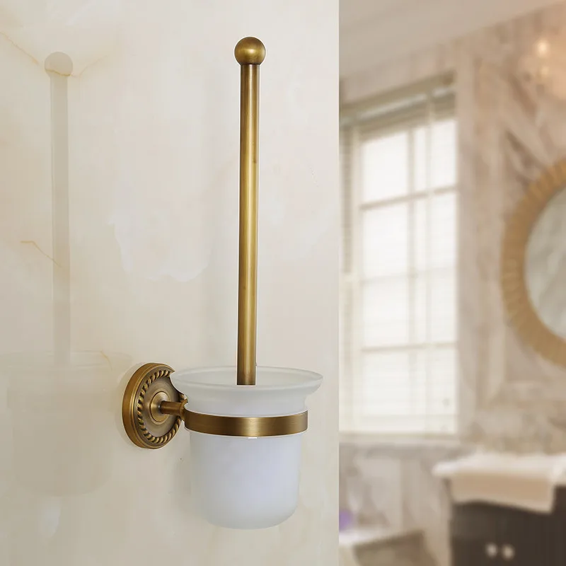 Brass Bathroom Accessories Antique Bath Towel Set Towel Ring Carved Toilet Paper Holder Towel Bar Bathroom Hardware Set