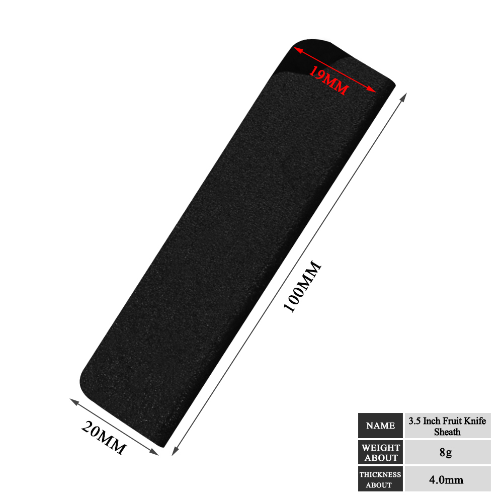 ABS Velvet Knife Blade Protector Set 3.5,5,5,8 inch Stainless Steel Knife Covers Kitchen Knives Blade Guards Cutlery Accessory: 3.5 inch fruit