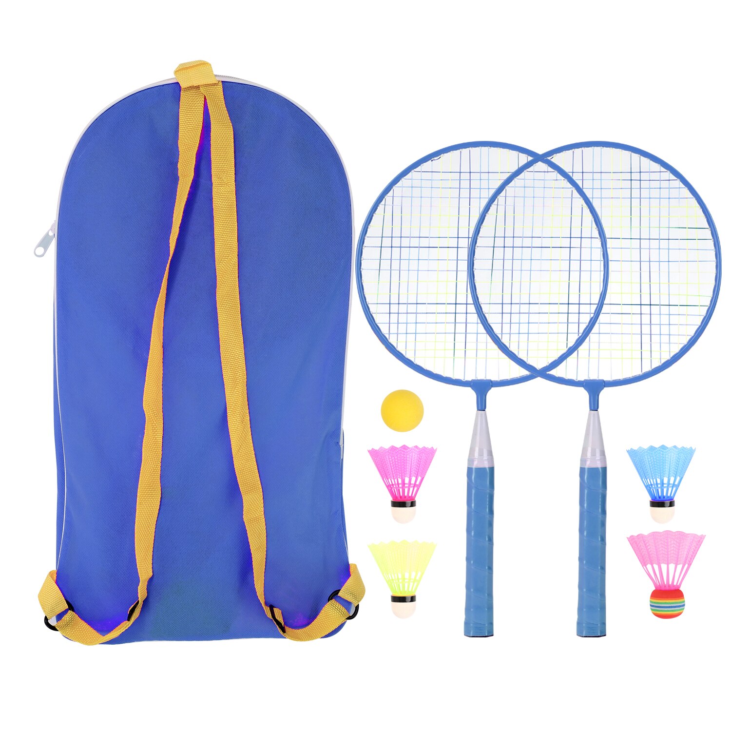 Raqueta de bádminton para niños de 1 par Aleación de Nylon Pracitical Set de raquetas para los niños Juego de deporte jugando Bádminton