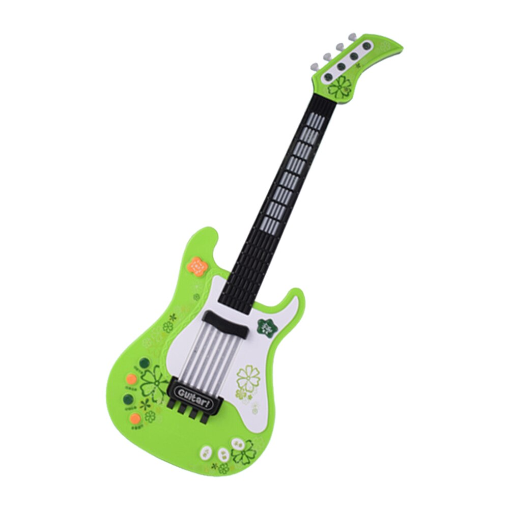 Kids Musical Gitaar Elektrische Muzikale Elektrische Gitaar Speelgoed Instrument Met 4 Spelen Modi Lights & Musics Voor Jongens En Meisjes: green