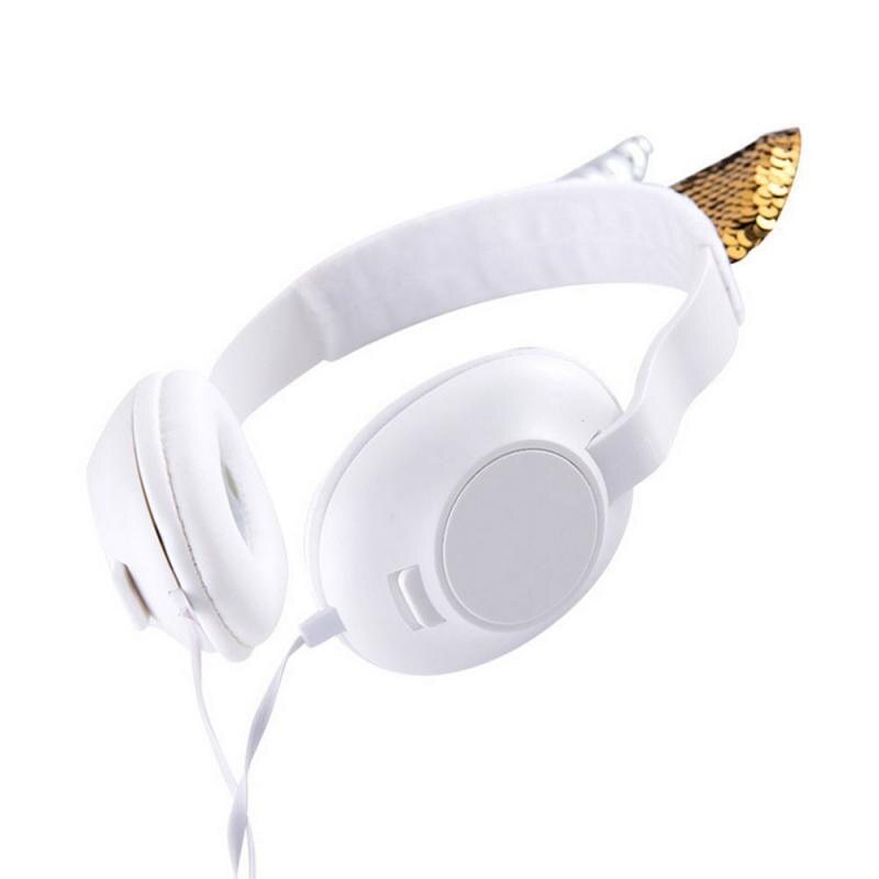 Cute Cat Ear Headphone Unicorns 3.5MM Wired Kids Headphones Earphone Gaming Headset For Mobile Phone/computer Universal