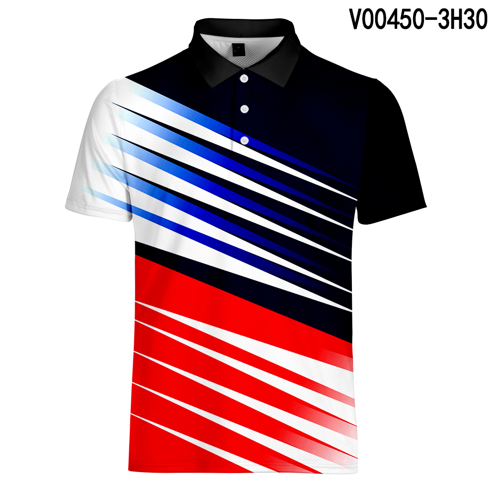 Camisetas y camisetas de WAMNI Polo de tenis para hombre camisas de Polo de secado rápido para hombre polo de cuello vuelto 3D para hombre: V00450 / XL