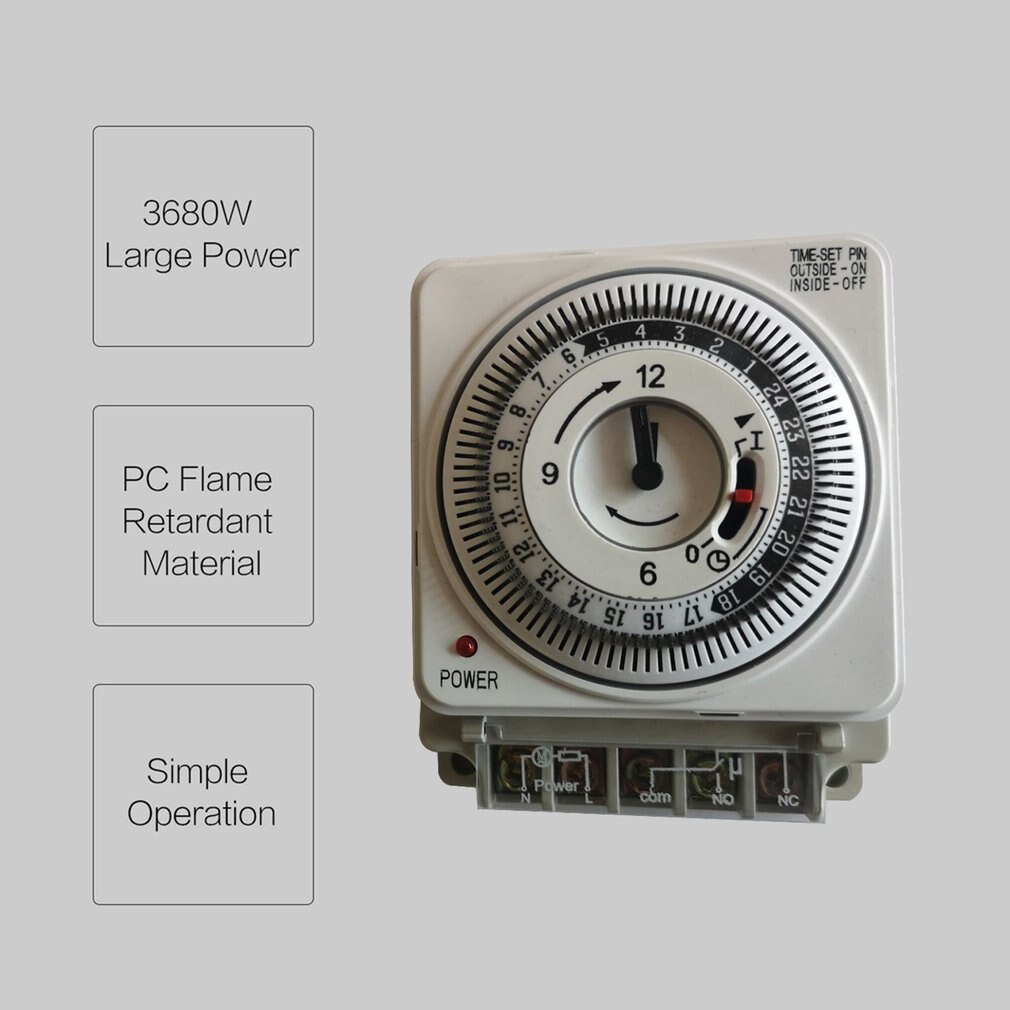 Mechanical Timer 230V Time Counter Reminder 15min 24h Kitchen Countdown Energy Saving Controller Industrial Timing Switch