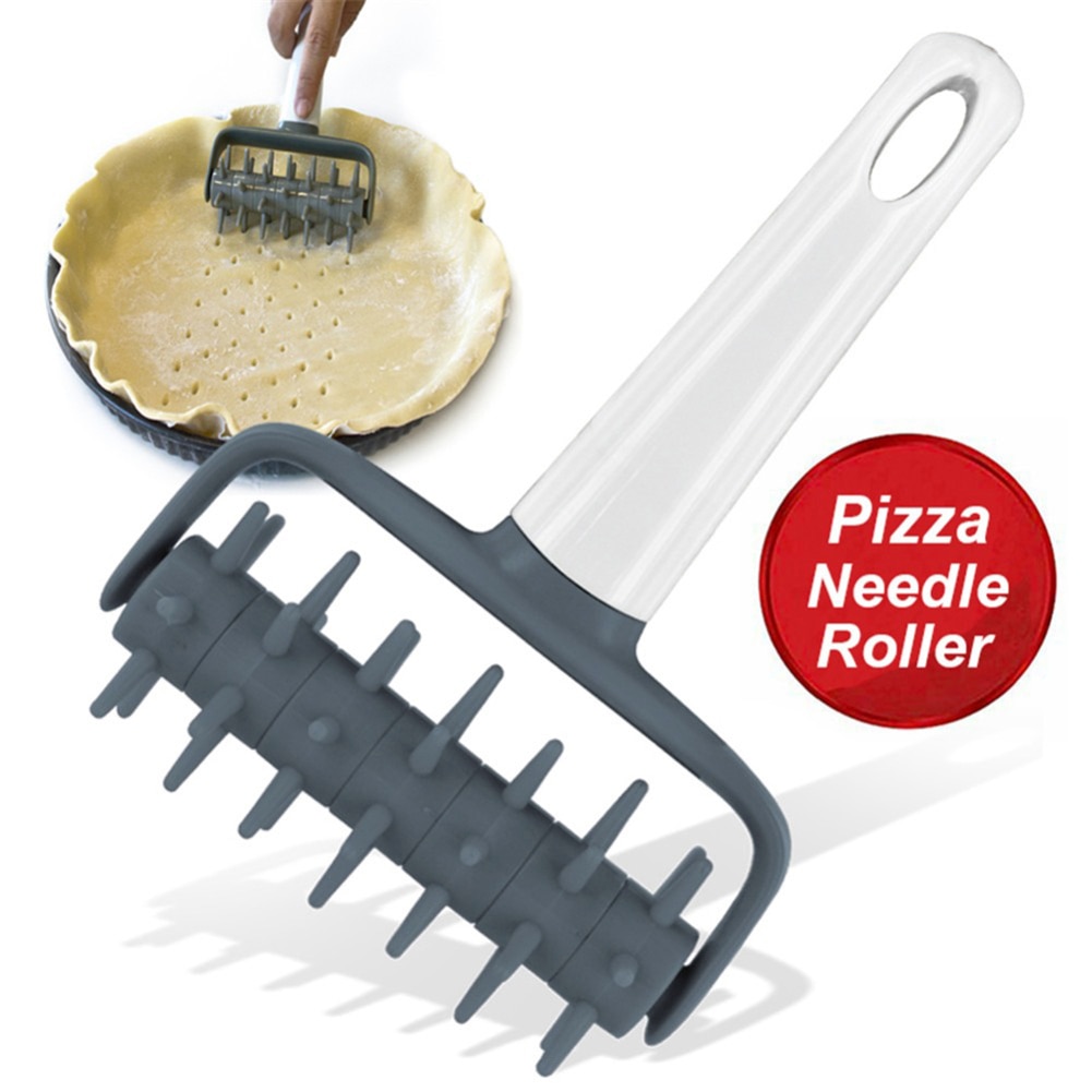 Diy Plastic Pizza Deeg Roller Punch Perforator Perforator Handheld Thuis Keuken Pastei Naald Wielen Brood