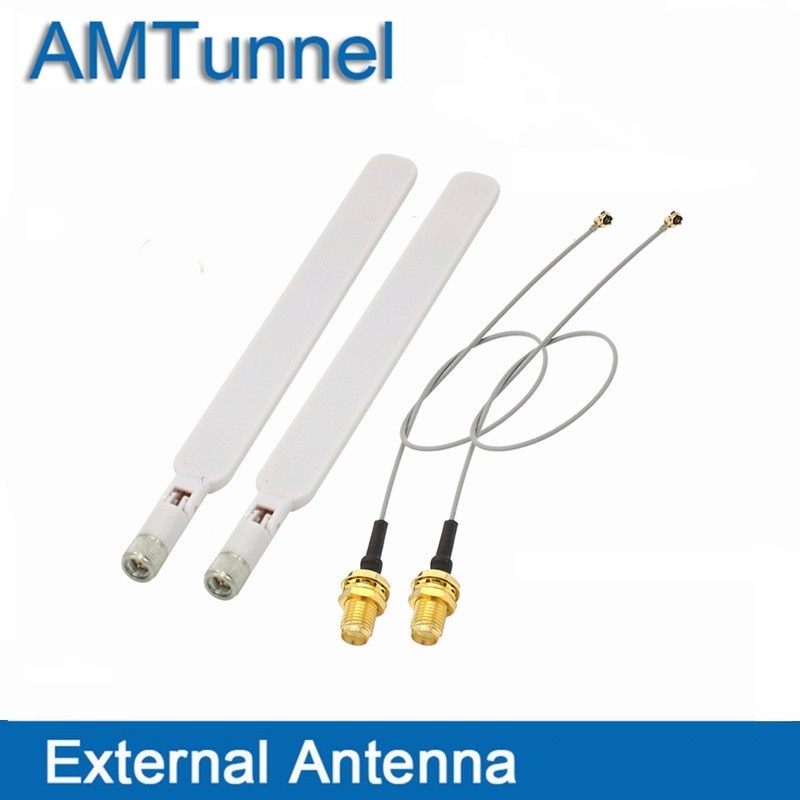 Antenna router 4G 2.4G WIFI antenne 2 pezzi con Router Wireless SMA e 2 pezzi 20cm PCI U.FL IPX a RP SMA femmina cavo a spirale