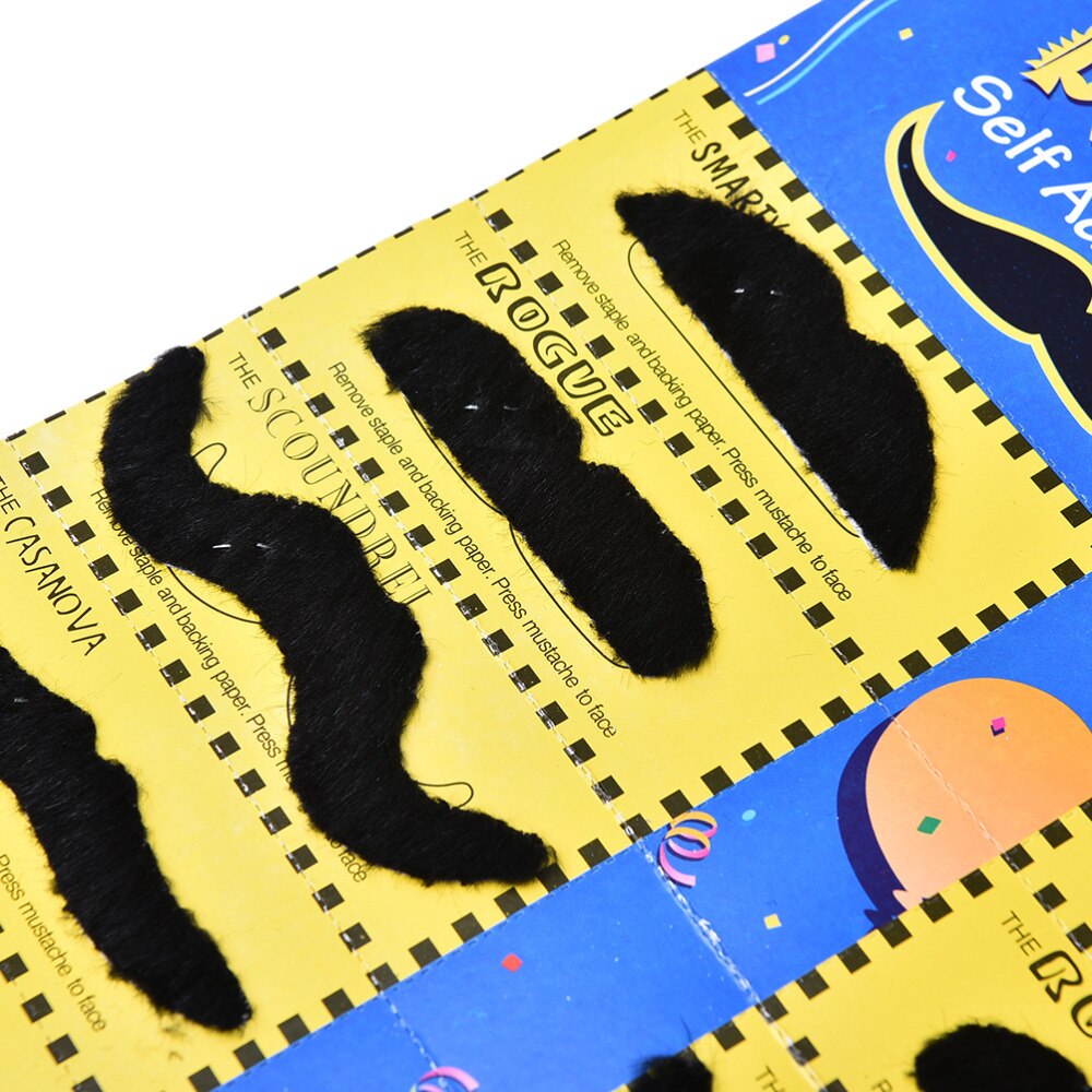 12 Stuks Black Party Halloween Cosplay Snor Nep Baard Snorhaar Voor Kinderen Volwassen Creatieve Grappige Nep Snor Piraat