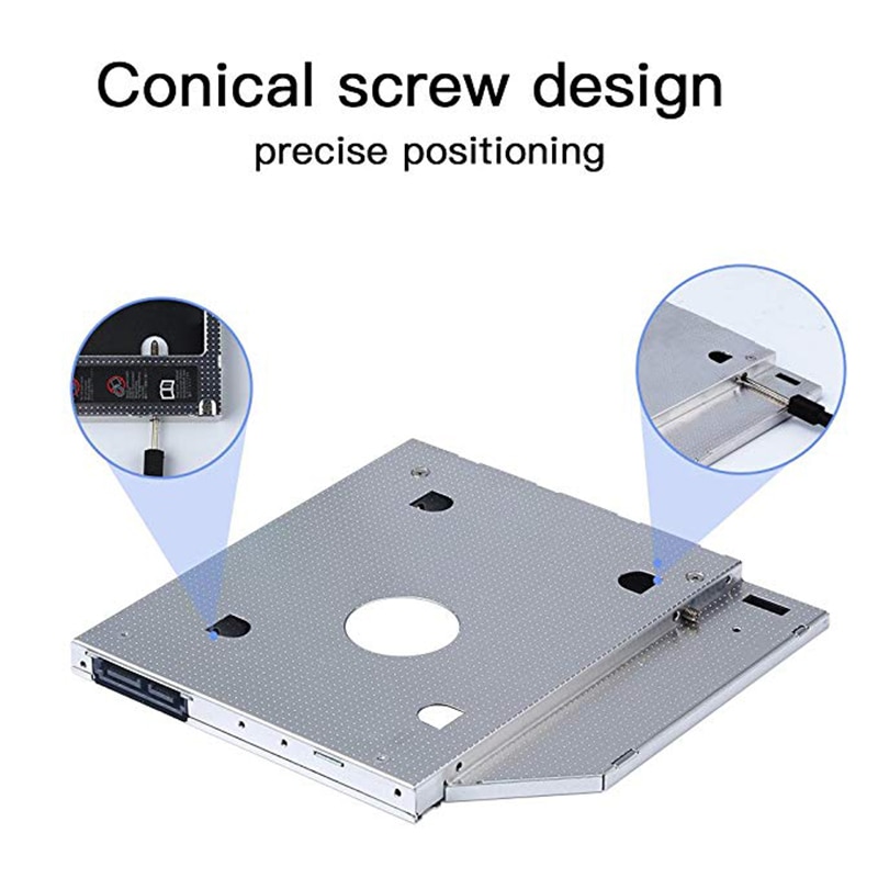 2nd HDD SSD Festplatte Caddy Tray Ersatz für Lenovo Thinkpad T420 T430 T510 T520 T530 W510 W520 W530, interne Laptop CD/