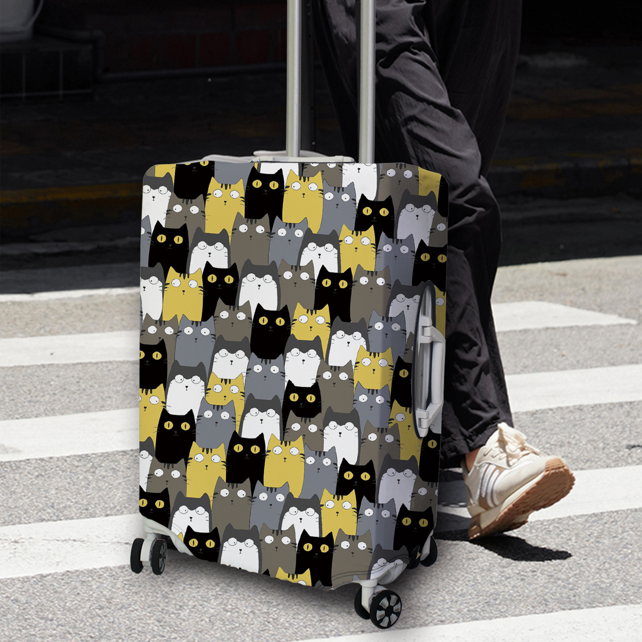 Luggage Cover Stretch Fabric Suitcase Protector Baggage Dust Case Cover Suitable for18-32 Inch Suitcase Case Travel Organizer: XL / Blue