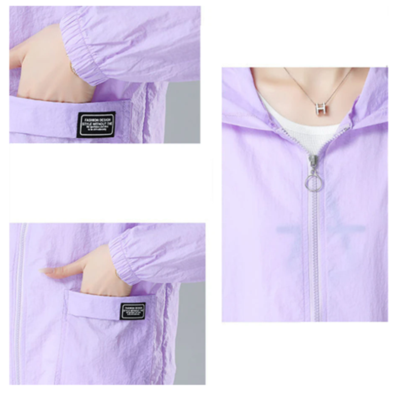 Borduurwerk Print Capuchon Dunne Jas Lente Zomer Oversized 5xl Losse Jassen Vrouwen Casual Zonwering Bovenkleding Elegante Chaquetas