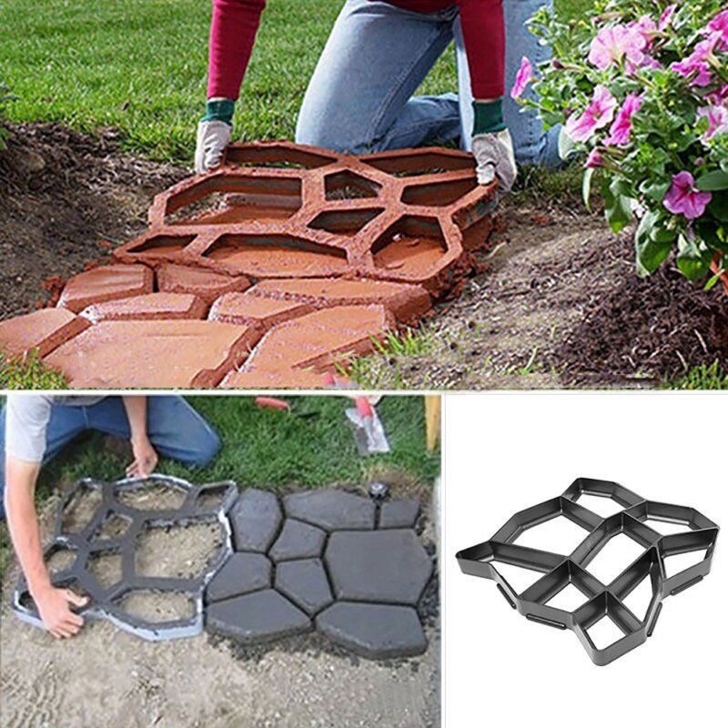 Lopen Maker Herbruikbare Beton Path Steen Lijstwerk Bestrating Bestrating Beton Mallen Stepping Stenen Bestrating Tuin Lopen Manier Mallen