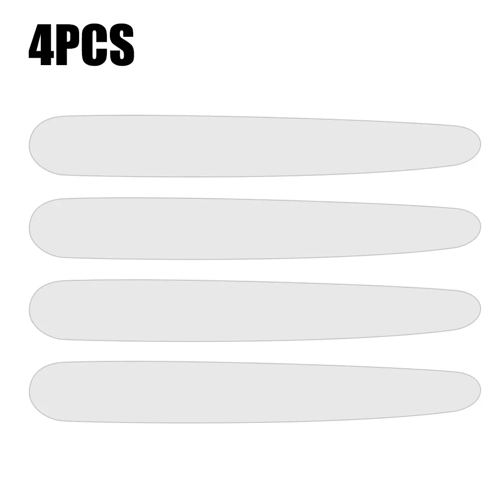 Transparent Car Door Handle Stickers Universal Invisible Anti-scratch Protection Sticker Silicon Auto Door Bowl Protective Film: WHITE