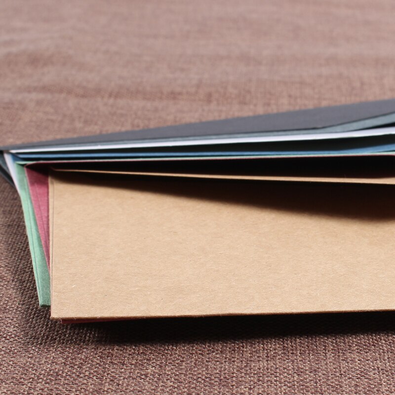 10 stks/partij Vintage Kraftpapier Envelop Brief Rood Zwart Europese Stijl Envelop voor Visitekaartje Uitnodiging Zwarte Envelop