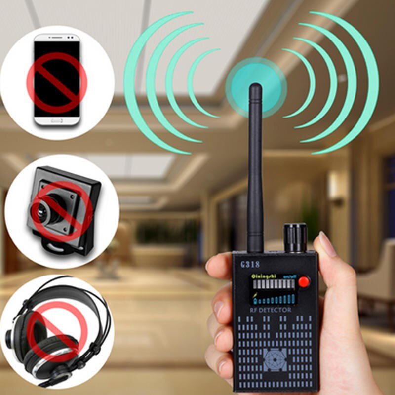 Best 1MHz-8000MHz Wireless Signal Detector Radio Wave WiFi Bug Detector Camera Full-Range RF Detector G318