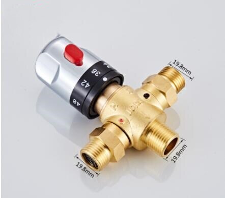 Thermostatische Messing Cartridge G1/2 = DN15 Mengkraan Warm Koud Water Temperatuur Controle Mengkraan Badkamer kraan Accessoires: YELLOW