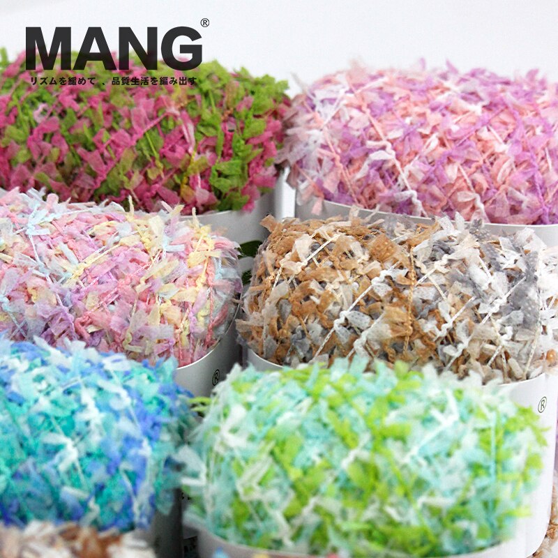 Mang 50g 1pc spesielle fargerik håndstrikke heklet sommerfugl papir garn tråd til baby dame skjerf genser hanske bag lue diy