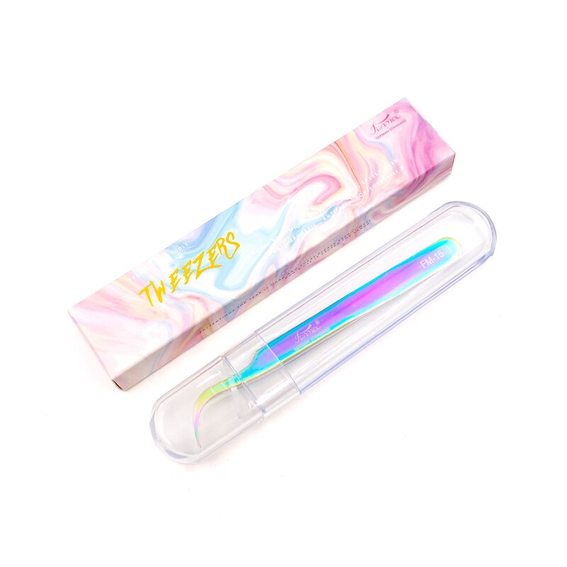 Stainless Steel Tweezers Volume Eyelashes Extensions Eyebrow Tweezers Curved Straight Nail Clipper Nipper Makeup Tools